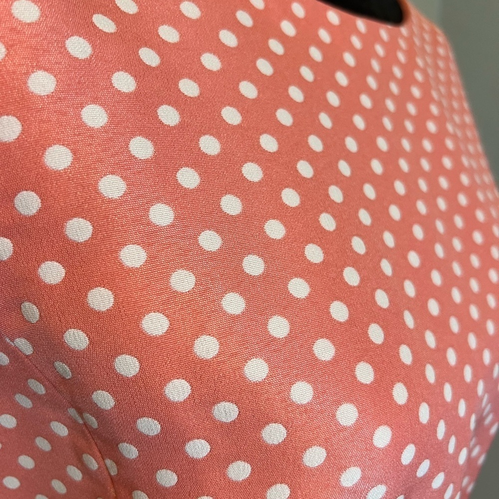Tahari Pink Polka Dot Sleeveless Dress - Picture 8 of 11